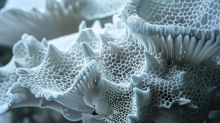 Abstract 3D rendering of organic cellular structures.