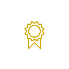  Golden badge icon isolated on white background
