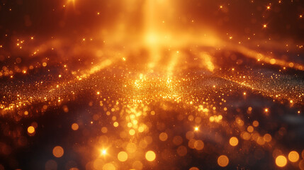 Fototapeta premium 金色のパーティクル