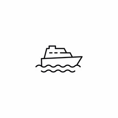 Boat Yacht Vector Icon Sign Symbol