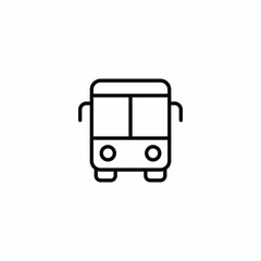 Bus School Transport Public Vector Icon Sign Symbol