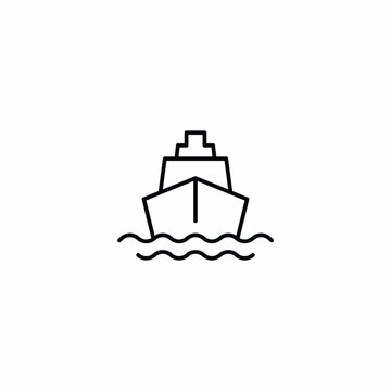 Ship Vessel Vector Icon Sign Symbol