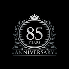 Fototapeta premium 85 years celebrating anniversary design template. 85th anniversary logo. Vector and illustration.
