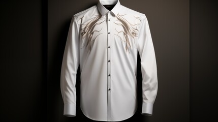 A button-up shirt with subtle, understated details, designed for discerning tastes