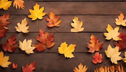 Naklejka na ściany i meble Autumn Leaves Colourful Background ,Generative AI