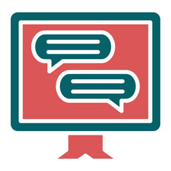 Fototapeta premium Live Chat Icon Style