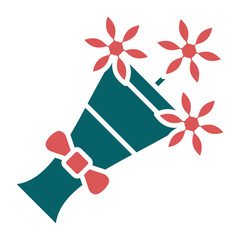 Flower Bouquet Icon Style