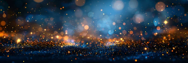 Foto op Canvas Shiny celebration magical light glowing background glimmer bright blurry pattern design Christmas blur shine bokeh effect texture abstract glitter night luxury glamour dust sparkle © Faiza