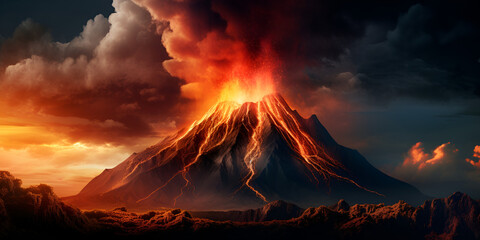 Photo nature erupts in flame and smoke danger awaits