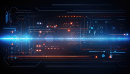 Fototapeta premium Abstract technology background. Futuristic interface