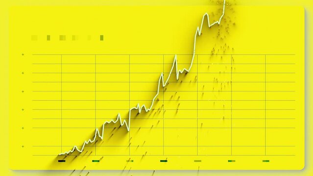 Vivid Chart of Positive Growth. Successful Business. Profit Margin Graph. Stock Markets Volatile Growth Animation.
