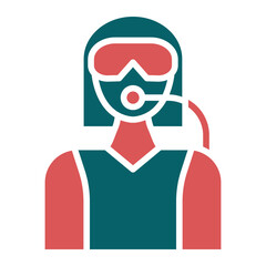 Diver Female Icon Style
