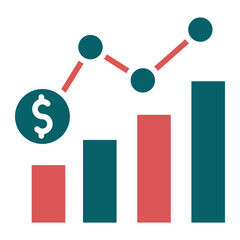 Average Dollar Sale Icon Style