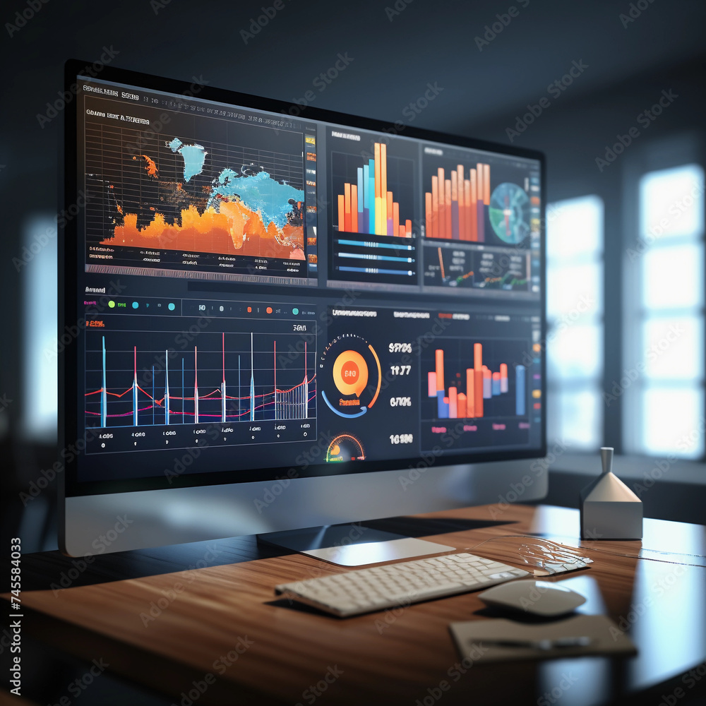Poster business data analysis and analytics of customers insights with charts.