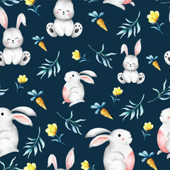 cute easter with bunny template card design for background	