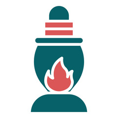 Gas Lamp Icon Style