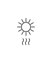 sun icon, vector best line icon.