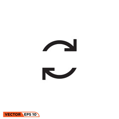 Arrow icon design vector graphic of template, sign and symbol