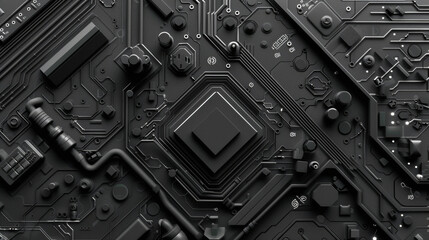 Black metal circuit board, advanced technology component surface