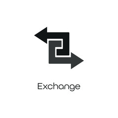 exchange icon on white background