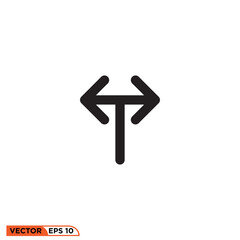 Arrow icon design vector graphic of template, sign and symbol