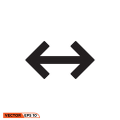 Arrow icon design vector graphic of template, sign and symbol