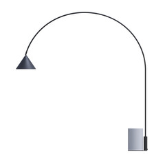 floor lamp isolated on transparent background, interior lighting, 3D illustration, cg render
