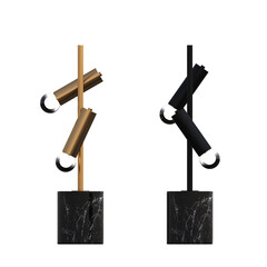 floor lamp isolated on transparent background, interior lighting, 3D illustration, cg render
