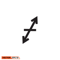 Arrow icon design vector graphic of template, sign and symbol