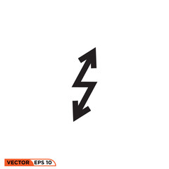 Arrow icon design vector graphic of template, sign and symbol