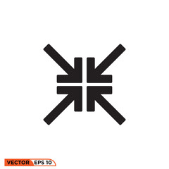 Arrow icon design vector graphic of template, sign and symbol