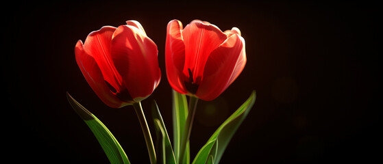 Tulips on isolated background