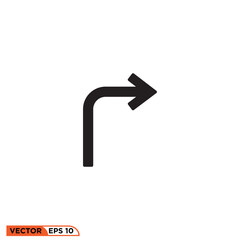 Arrow icon design vector graphic of template, sign and symbol