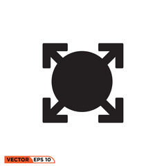 Arrow icon design vector graphic of template, sign and symbol