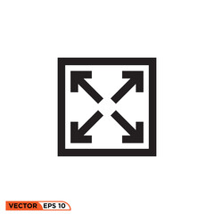 Arrow icon design vector graphic of template, sign and symbol