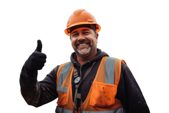 worker with helmet and gloves generative ai