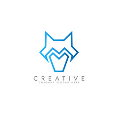 Creative Colorful Fox Logo Vector Illustration