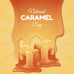 National Caramel Day vector design template good for celebration usage. caramel vector illustration. caramel image. flat vector design. eps 10.