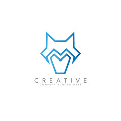 Creative Colorful Fox Logo Vector Illustration