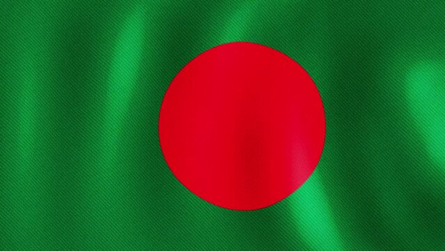 3D Render Flag of Bangladesh stock video  background