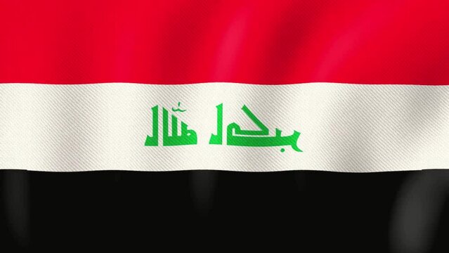 3D Render  Flag of Iraq  stock video  background