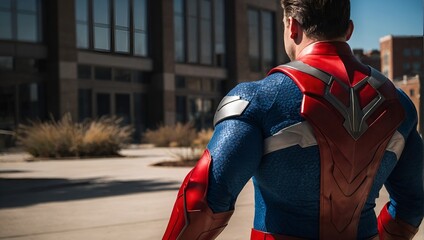 Super hero from behind