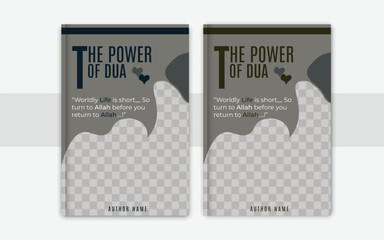 Islamic book cover design. Illustration vector layout template.