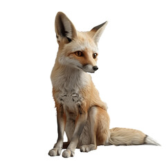 fennec fox isolated on transparent background, png