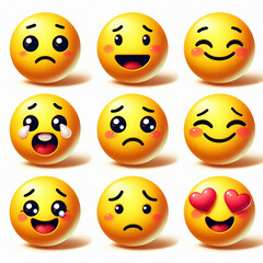 Fototapeta premium Emoji collection