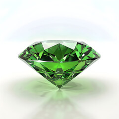 Green Diamond on a white background 