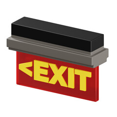 3D Exit Sign Icon