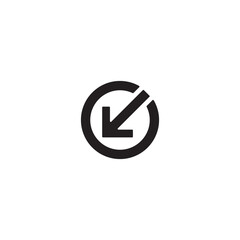 Arrow icon design vector graphic of template, sign and symbol