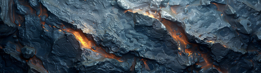 Fiery Rock Formation Up Close