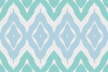 Geometric ikat style. Design for fabric, clothing, textile, background, interior.